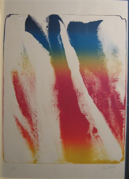 two color lithographs  PAUL JENKINS