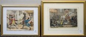 TWO COLOR LITHOGRAPHS, POLITIC