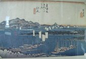 TWO COLOR WOODBLOCK PRINTS  RI