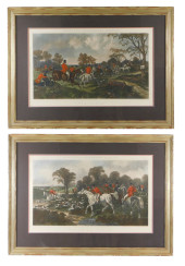 TWO COLORED ENGRAVINGS AFTER J