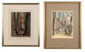 Two colored etchings The first