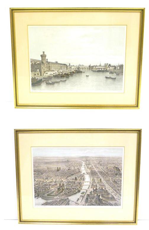 Two colored lithographs from