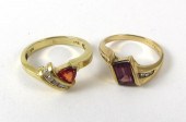 TWO COLORED SAPPHIRE AND FOURT