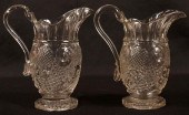 TWO COLORLESS FLINT GLASS CREA
