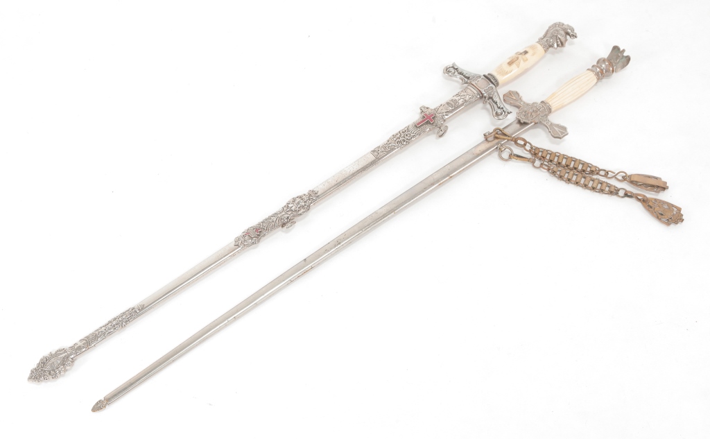 TWO COLUMBUS, OHIO LODGE SWORDS.