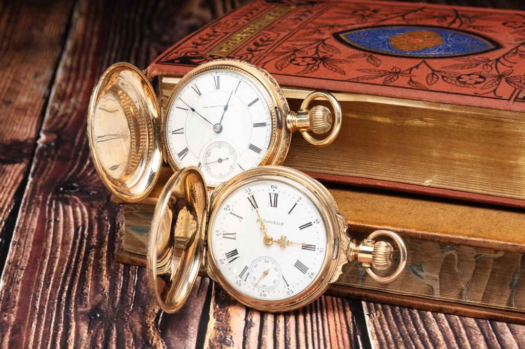 TWO COLUMBUS WATCH CO. HUNTING CASE