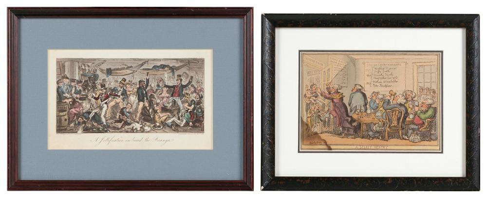 TWO COMICAL PRINTS EARLY 19TH