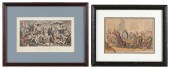 TWO COMICAL PRINTS EARLY 19TH