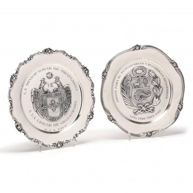 TWO COMMEMORATIVE PERUVIAN STERLING