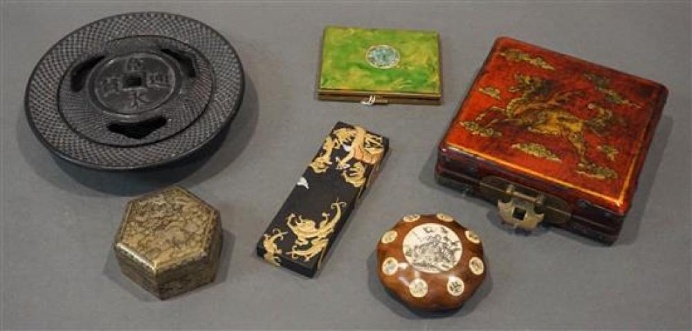 TWO COMPASSES, AN IRON CENSER, A