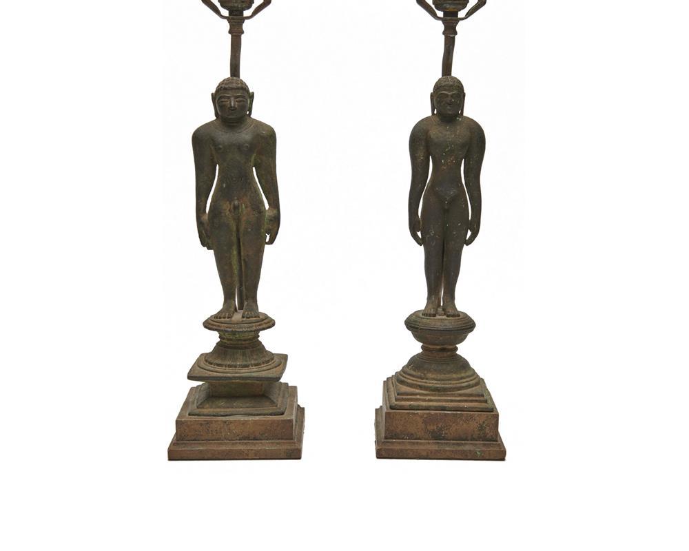 TWO COMPLIMENTARY INDIAN BRONZE