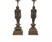 TWO COMPLIMENTARY INDIAN BRONZ