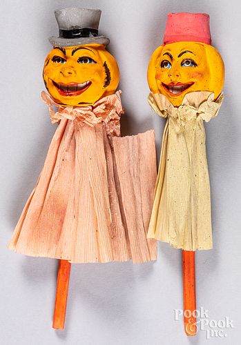 TWO COMPOSITION JACK-O-LANTERN