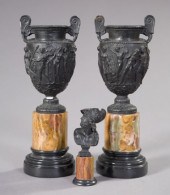 Two Composition Vases and a Ta