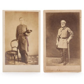TWO CONFEDERATE CARTE DE VISIT