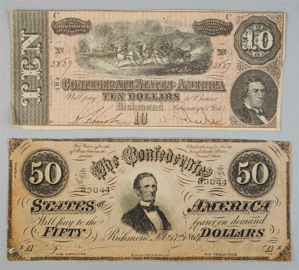 TWO CONFEDERATE CIVIL WAR