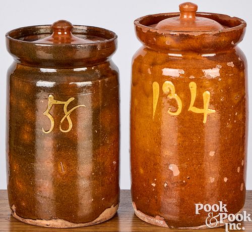 TWO CONNECTICUT REDWARE