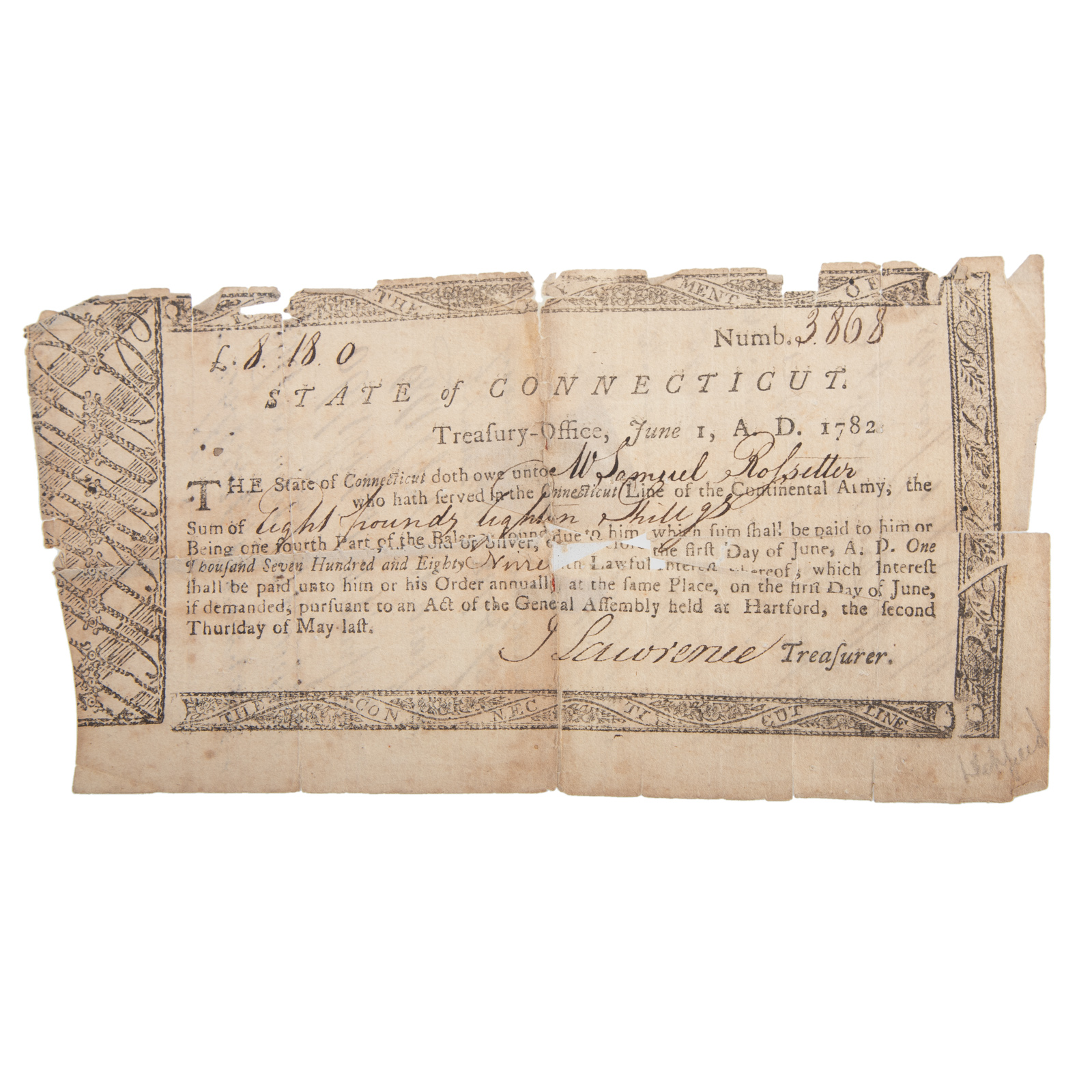 TWO CONNECTICUT REVOLUTIONARY WAR