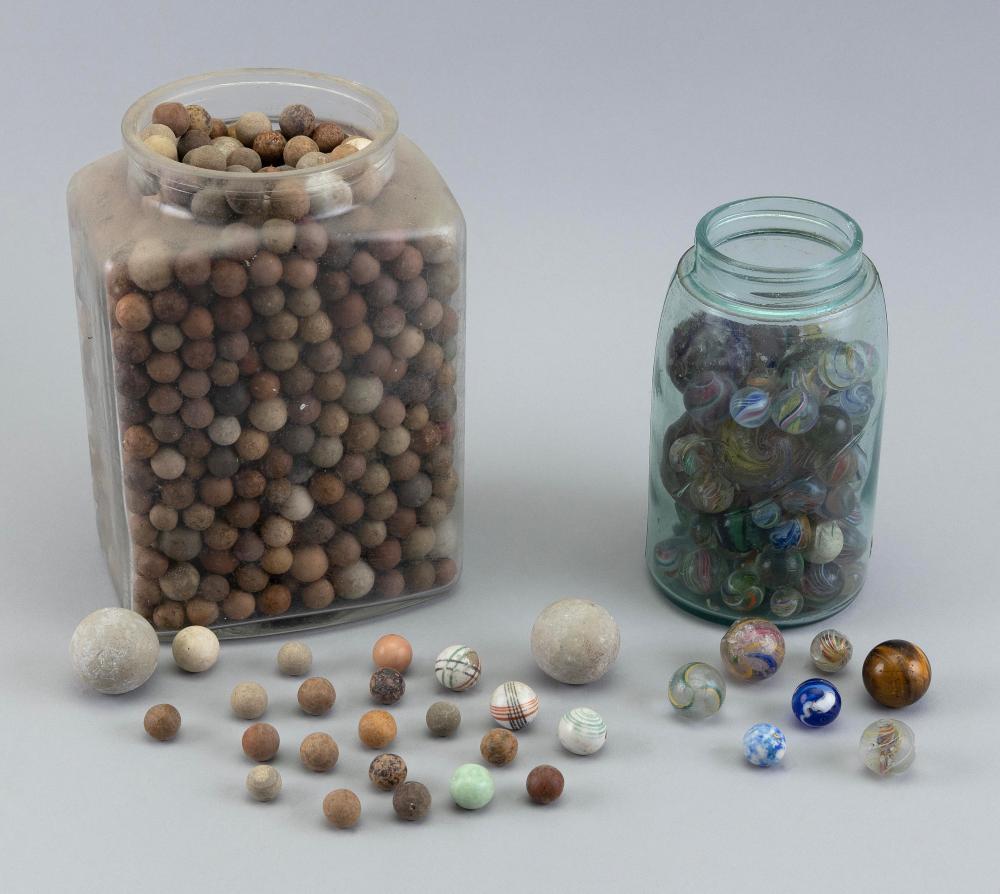TWO CONTAINERS OF ASSORTED GLASS