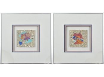 Two contemporary abstract mixed