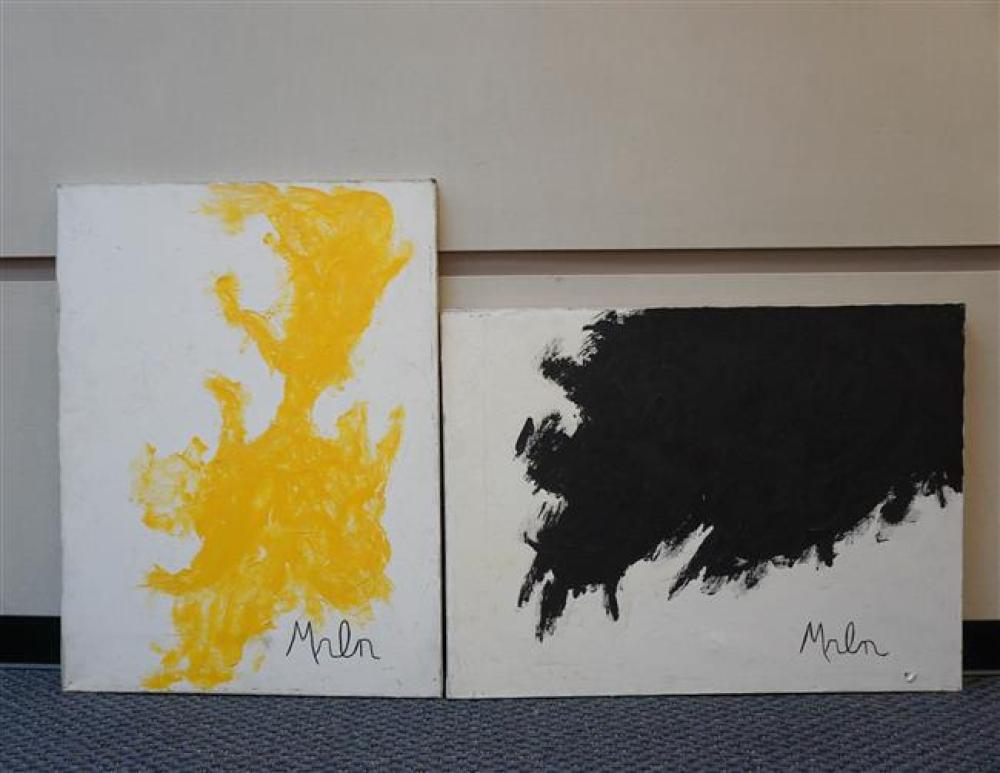 TWO CONTEMPORARY ABSTRACT OILS ON