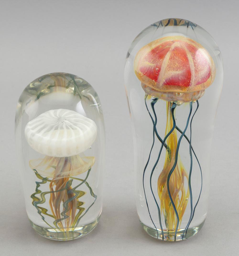 TWO CONTEMPORARY ART GLASS