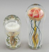 TWO CONTEMPORARY ART GLASS ENC