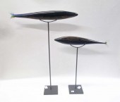 TWO CONTEMPORARY ART GLASS FIS