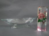 TWO CONTEMPORARY ART GLASS ITE