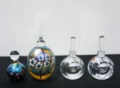 TWO CONTEMPORARY ART GLASS PER