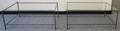 TWO CONTEMPORARY BRUSHED METAL