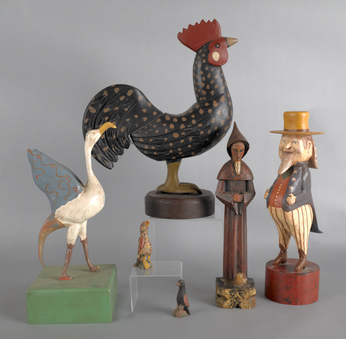 Two contemporary carvings signed