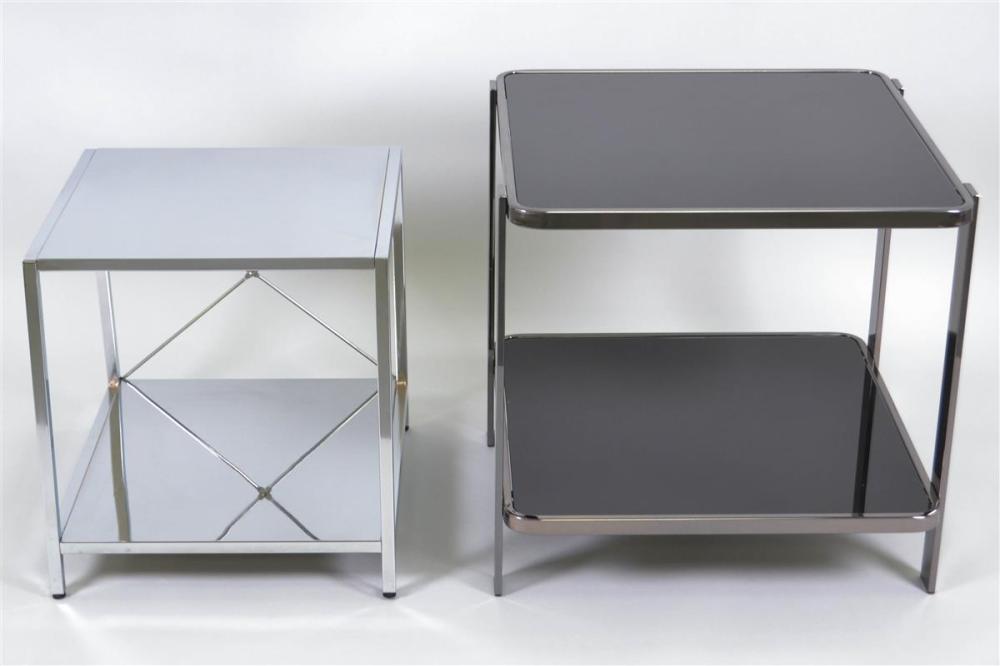 TWO CONTEMPORARY CHROME AND
