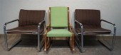 TWO CONTEMPORARY CHROME PLATED