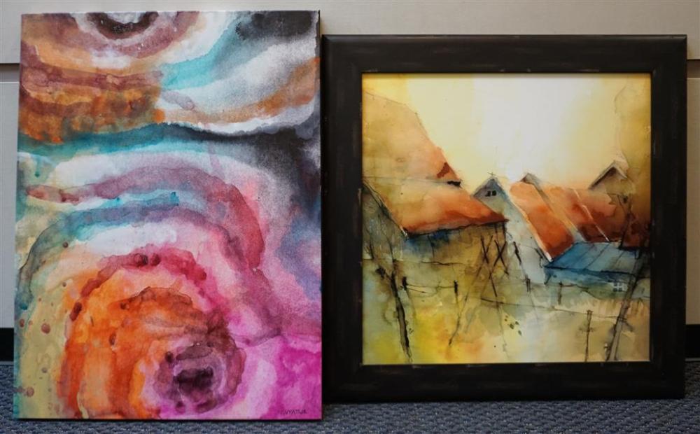 TWO CONTEMPORARY COLOR PRINTS