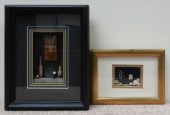 TWO CONTEMPORARY FRAMED DIORAM