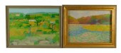 TWO CONTEMPORARY FRAMED OILS,