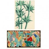 TWO CONTEMPORARY JAPANESE WOOD