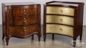 TWO CONTEMPORARY MAHOGANY END