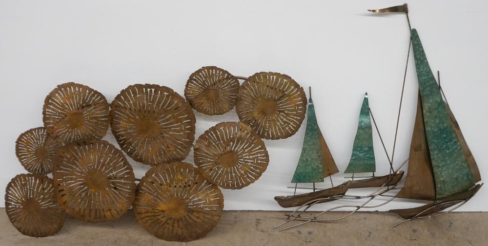 TWO CONTEMPORARY METAL WALL