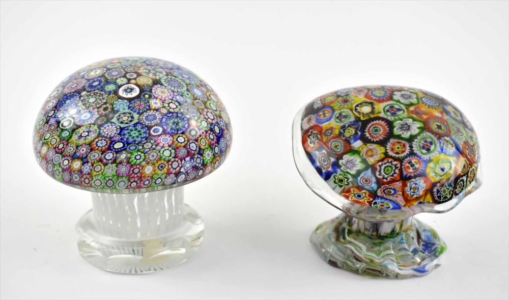 TWO CONTEMPORARY MILLIFIORE GLASS