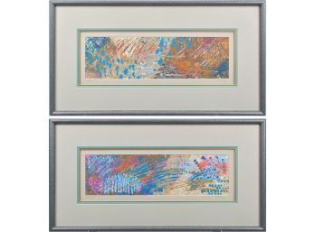 Two contemporary mixed-media C.