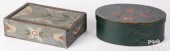 TWO CONTEMPORARY PAINTED BOXES