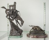TWO CONTEMPORARY PATINATED BRO