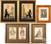TWO CONTEMPORARY SILHOUETTES,