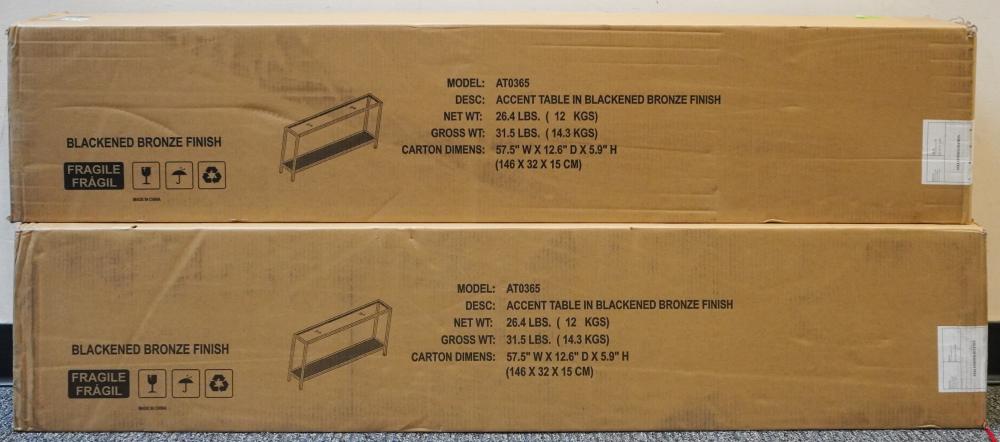 TWO CONTEMPORARY SOFA TABLES, IN
