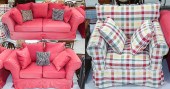 TWO CONTEMPORARY SOFAS & AN AR