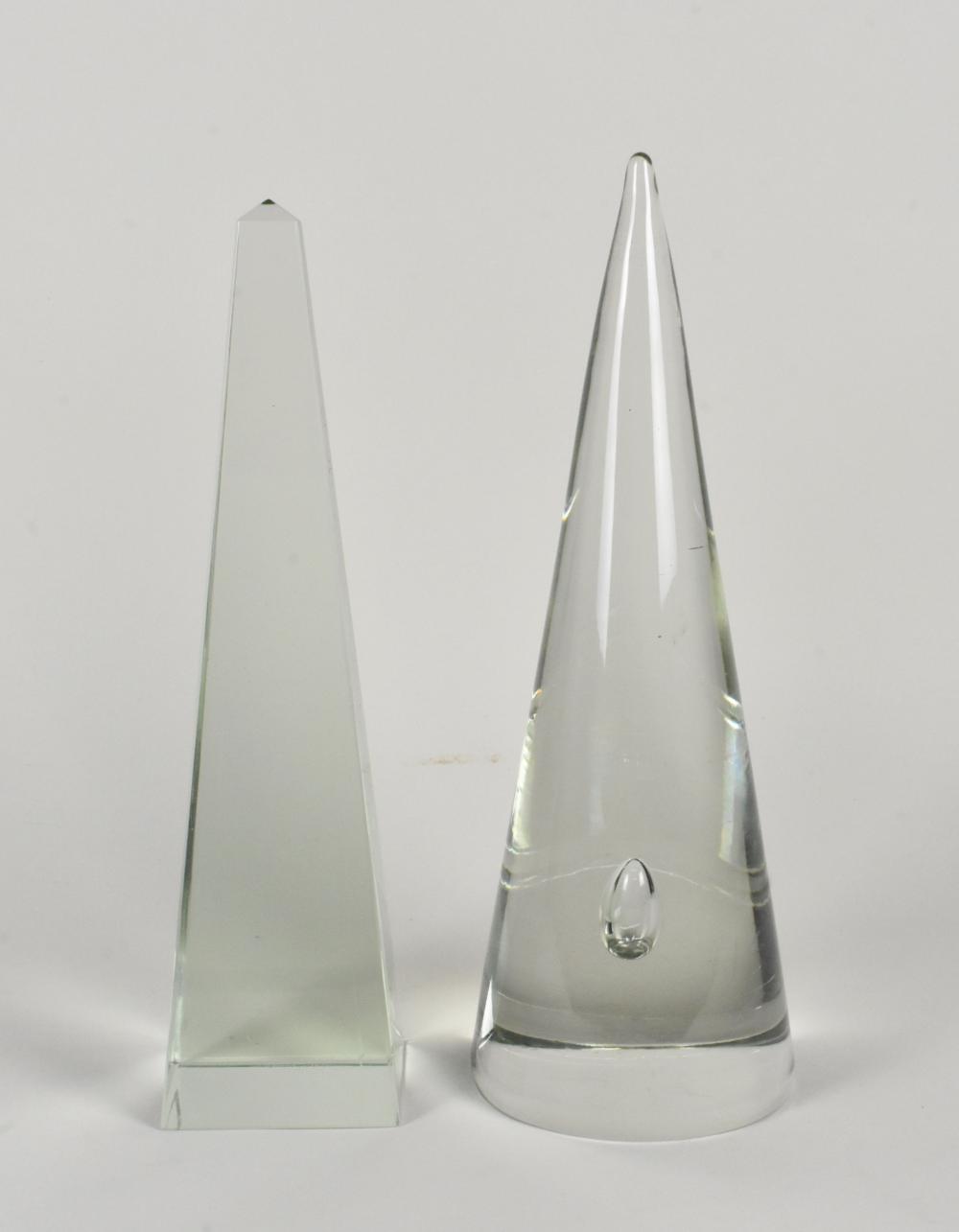 TWO CONTEMPORARY STUDIO ART GLASS