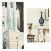 TWO CONTEMPORARY WATERCOLORS O
