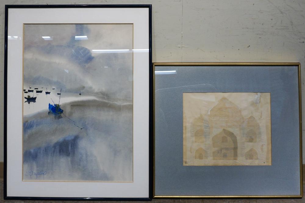 TWO CONTEMPORARY WORKS OF ART,